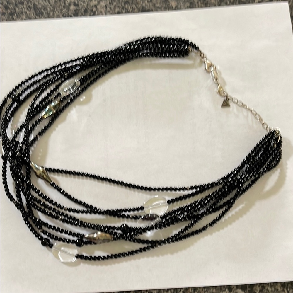 Silpada Black Multi-Strand Necklace with Silver Accents